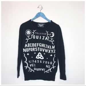 Killstar Knit Black Ouija Board Pullover Sweater